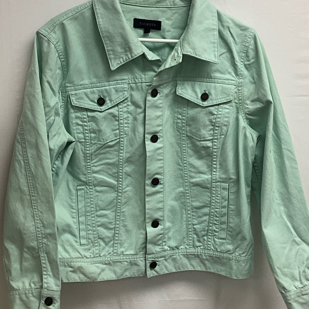 Talbots Light Green Denim Jacket - Picture 5 of 7
